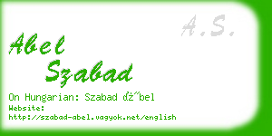 abel szabad business card